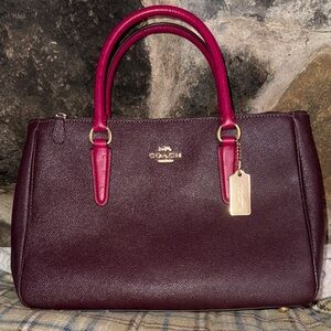 Coach Dark Fuscia Surrey Carryall